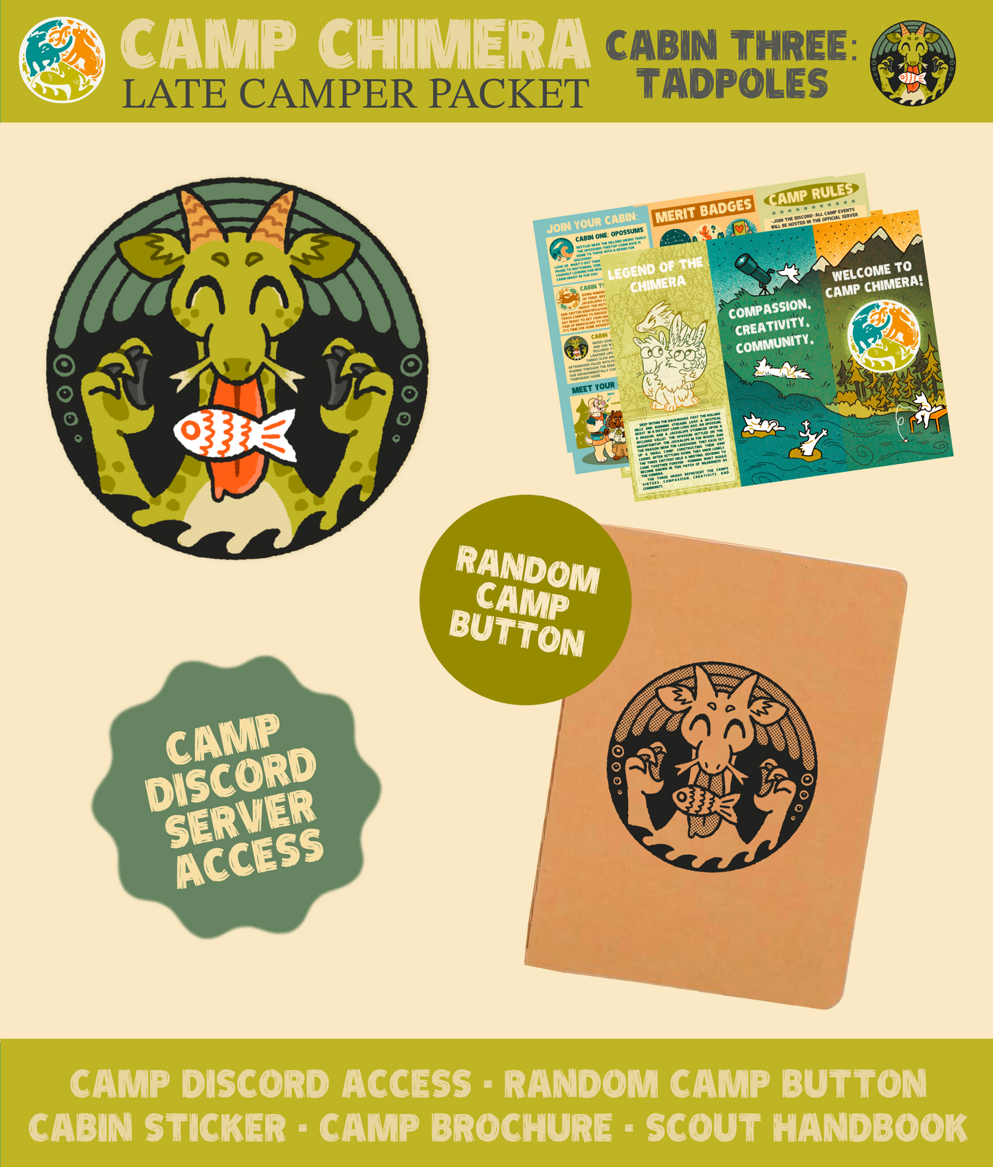 Cabin 3:Tadpoles LATE CAMPER PACKET