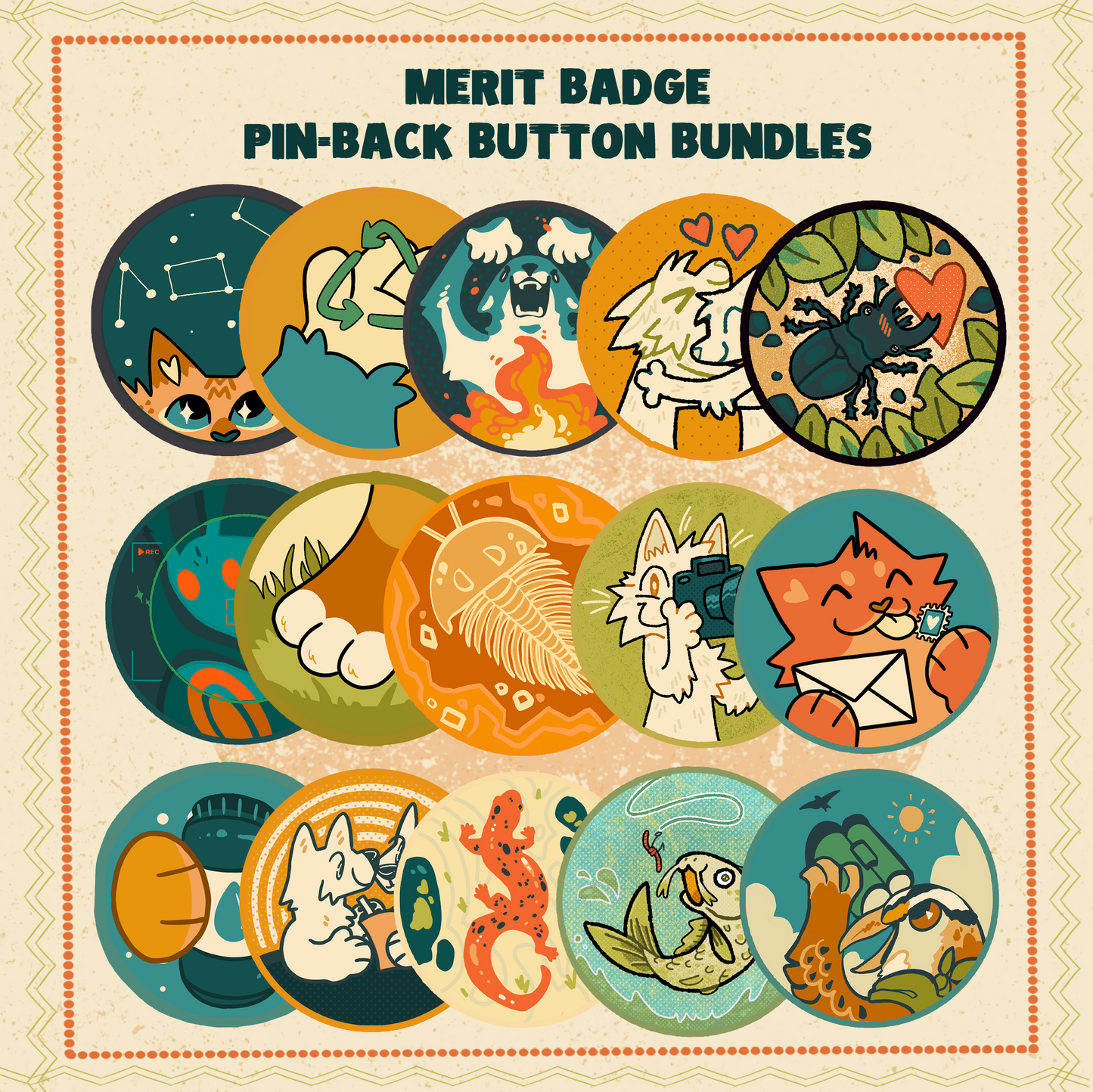 Merit Badge Button Bundles