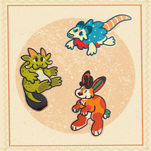 Cabin Mascot Wooden Pins
